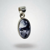 Blue John Sterling Silver Oval Pendant 1.5cm x 0.9cm, Handmade UK