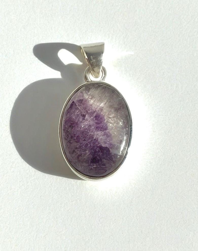 Blue John Sterling Silver Oval Pendant 1.8cm x 1.3cm