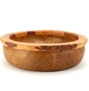 Scottish Oak & Teak Wood Bowl Vase