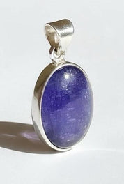 Oval Tanzanite Pendant, 925 Sterling Silver, Blue Gemstone Necklace, December Birthstone Jewelry