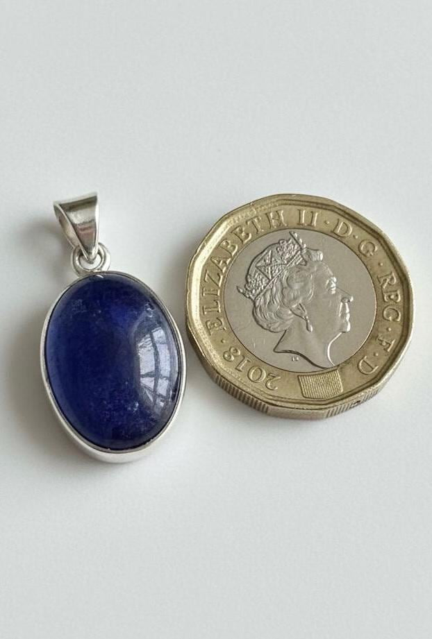 Oval Tanzanite Pendant, 925 Sterling Silver, Blue Gemstone Necklace, December Birthstone Jewelry
