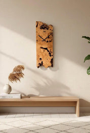 Large Burl Maple Wall Clock, Statement Wall Clock, Live Edge Wood Clock, Handmade Rustic Modern Wall Decor