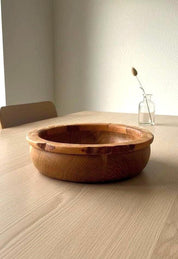 Scottish Oak & Teak Wood Bowl Vase