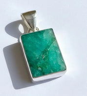 Emerald and Sterling Silver Pendant