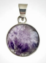 Blue John Sterling Silver Round  Pendant 1.8cm x 1.2cm, Handmade UK