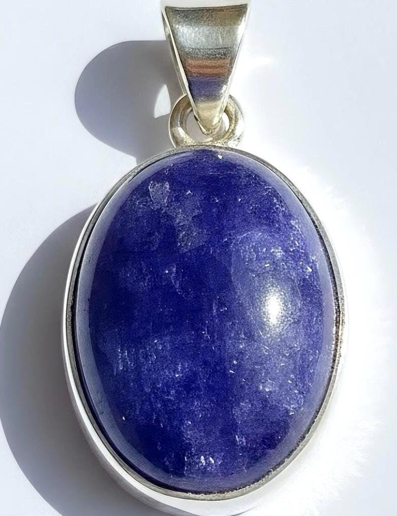 Oval Tanzanite Pendant, 925 Sterling Silver, Blue Gemstone Necklace, December Birthstone Jewelry