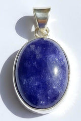 Oval Tanzanite Pendant, 925 Sterling Silver, Blue Gemstone Necklace, December Birthstone Jewelry