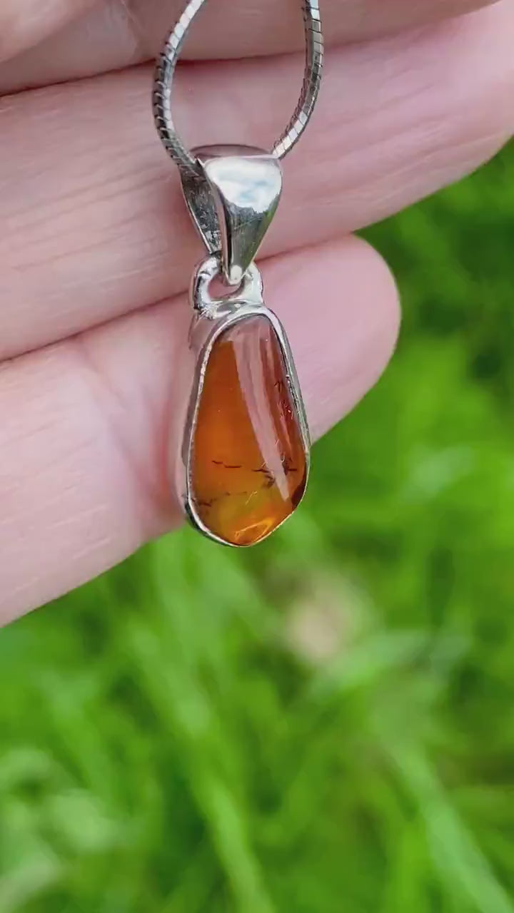 Baltic Amber Sterling Silver Pendant