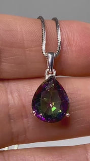 Mystic Topaz and Silver Pendant