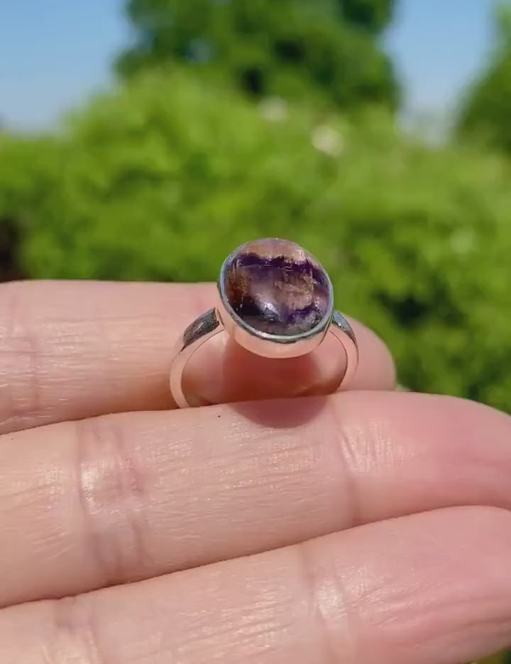 Blue John Silver Ring