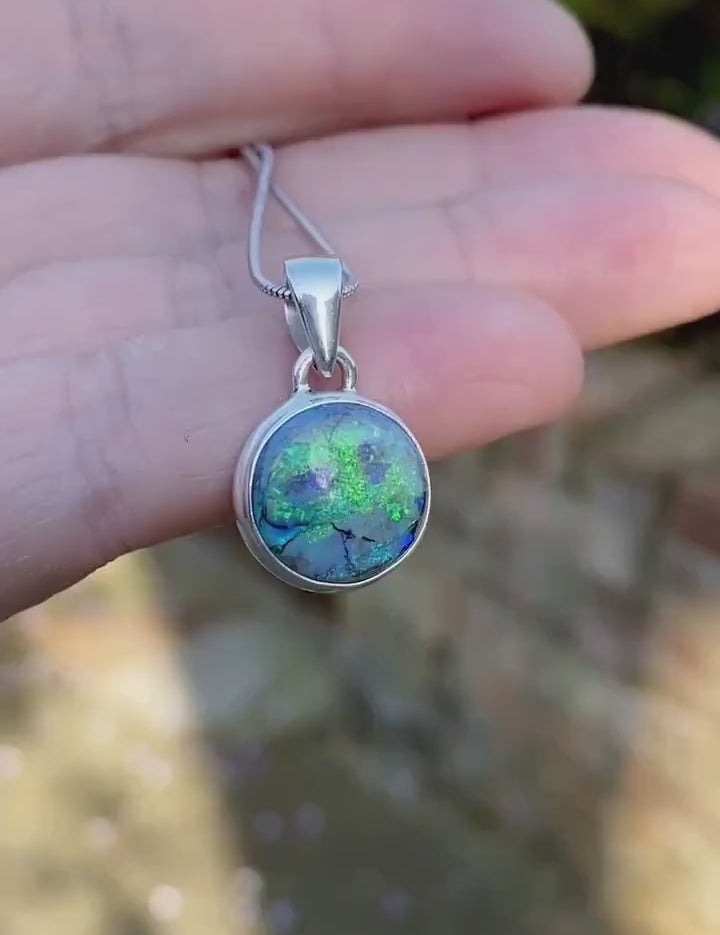 Sterling (Monarch) Opal Sterling Silver Pendant