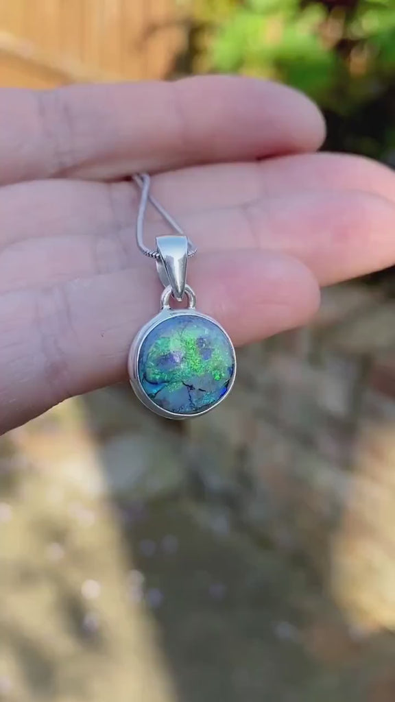 Sterling (Monarch) Opal Sterling Silver Pendant