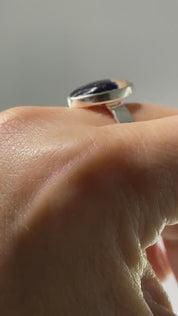 An Extremely Rare Blue John and Silver Ring