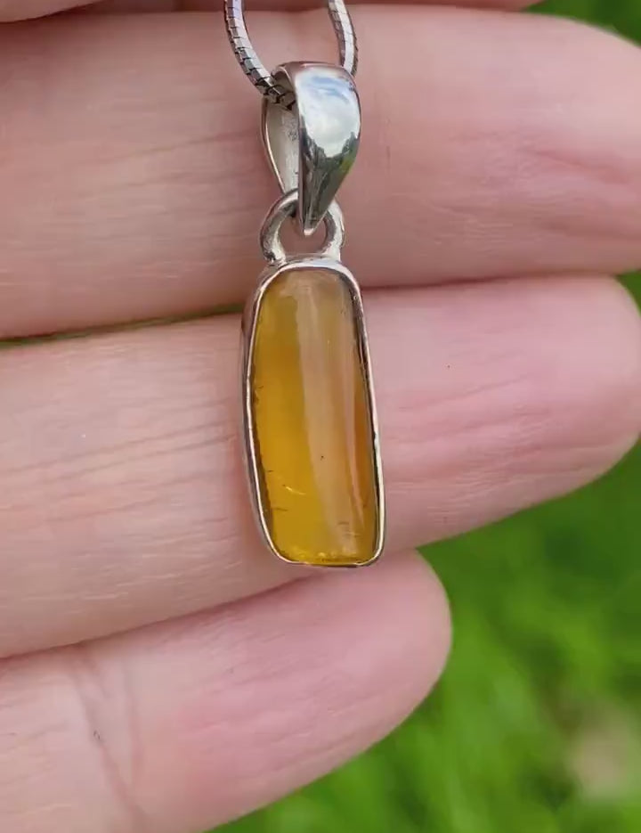 Baltic Amber Sterling Silver Pendant