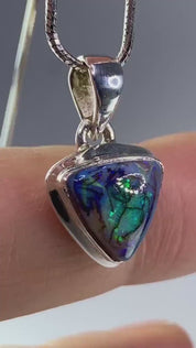 Sterling (Monarch) Opal and Silver Pendant