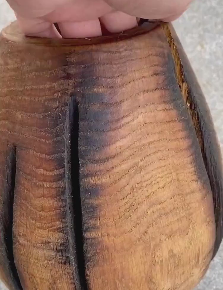 Oak Wood Vase