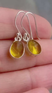 Baltic Amber Sterling Silver Drop Earrings