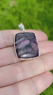 High Quality Sugilite and Silver Pendant.