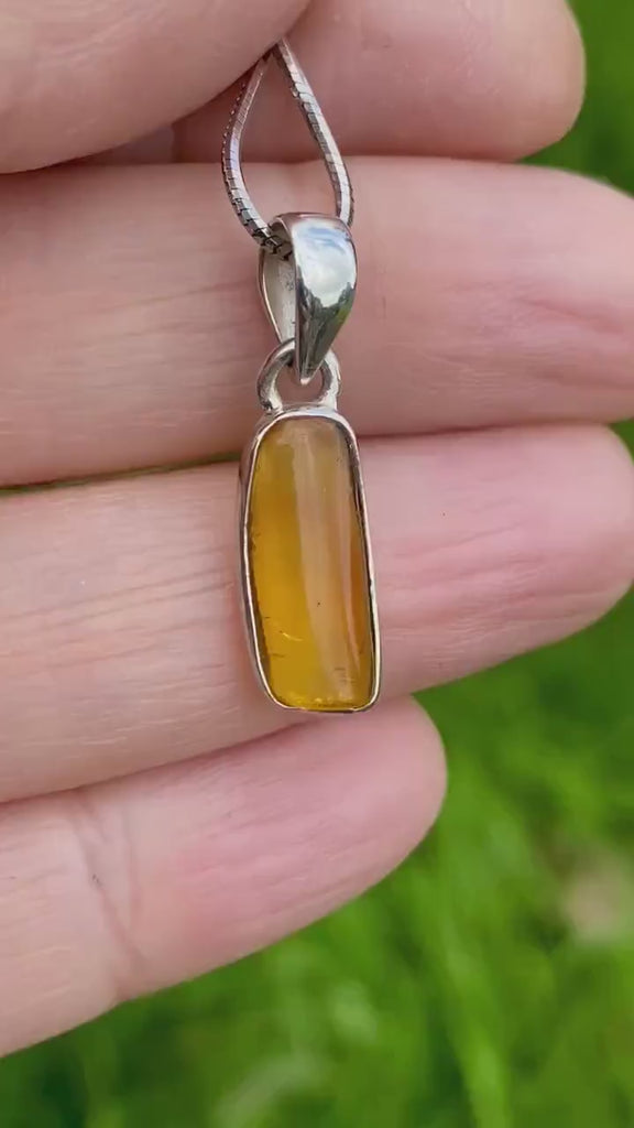 Baltic Amber Sterling Silver Pendant