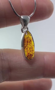 Baltic Amber Sterling Silver Pendant