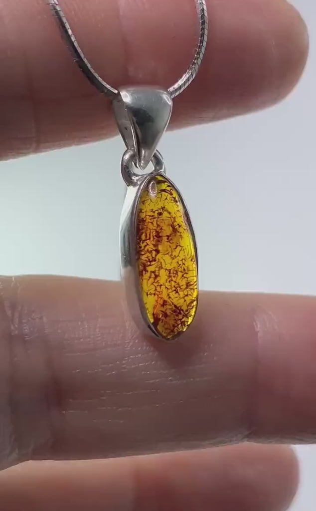 Baltic Amber Sterling Silver Pendant