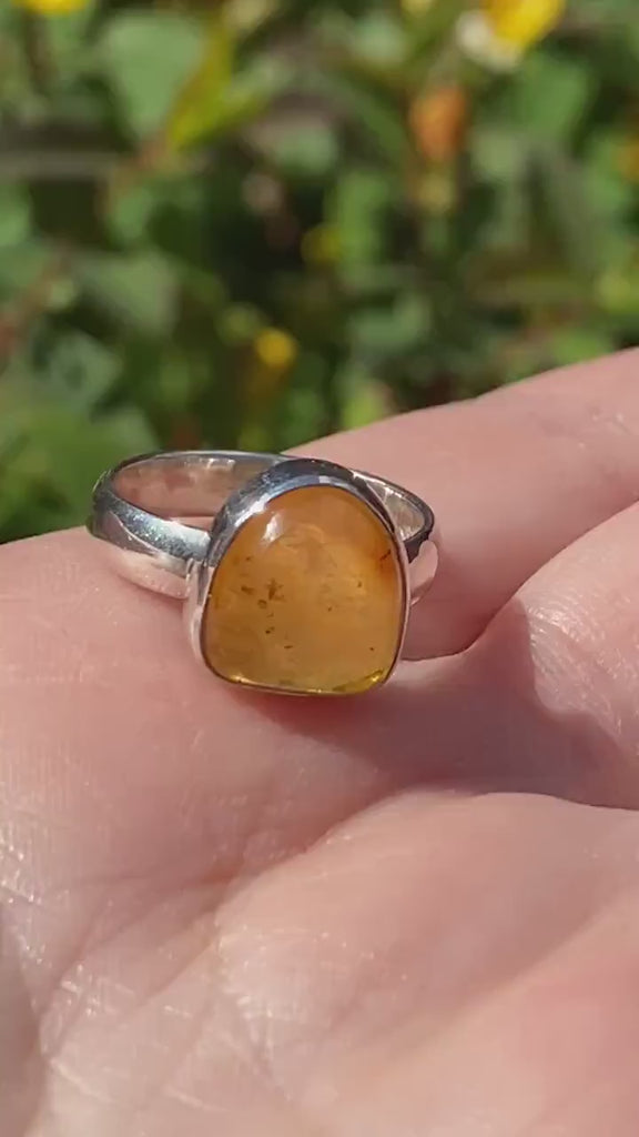 Baltic Amber Sterling Silver Ring