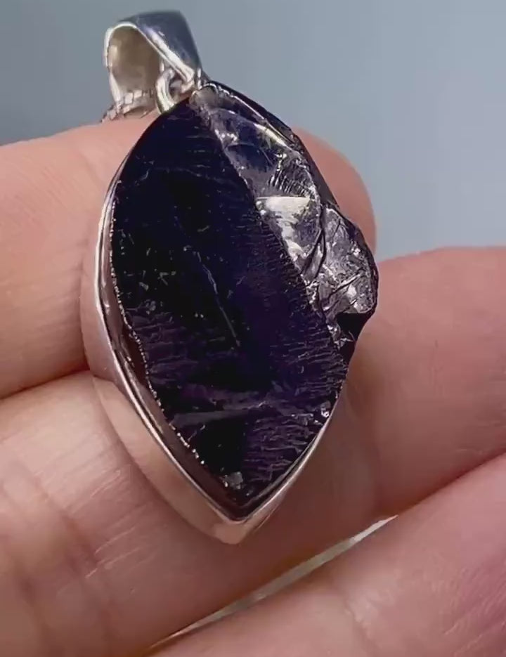 Shungite Sterling Silver Pendant (UV2197)