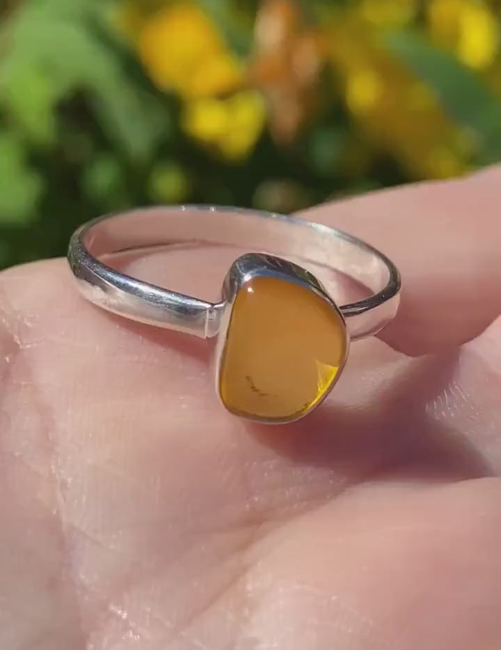 Baltic Amber Sterling Silver Ring