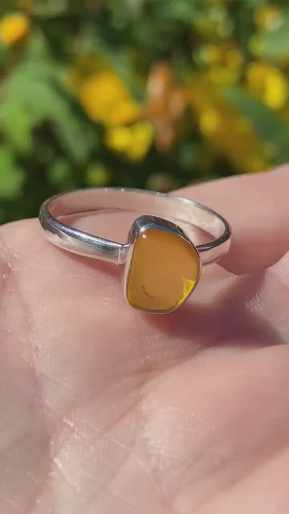 Baltic Amber Sterling Silver Ring