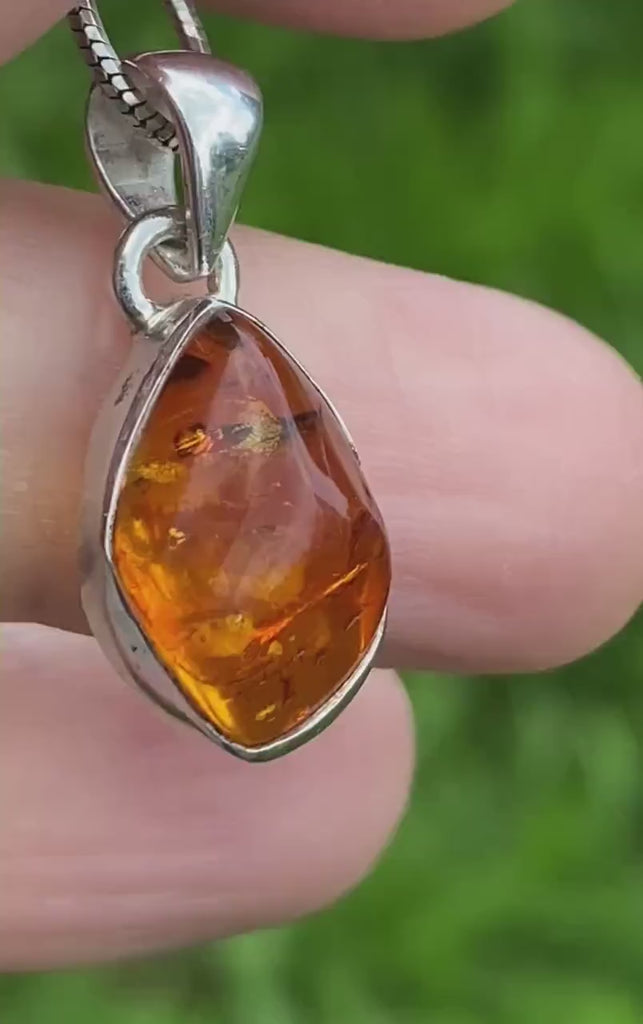 Baltic Amber Sterling Silver Pendant