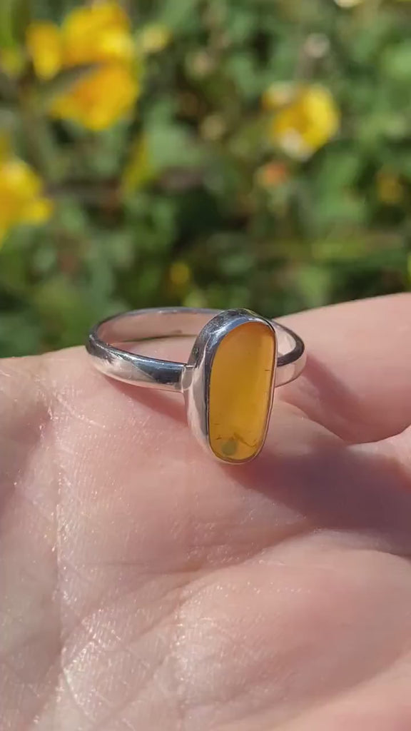 Baltic Amber Sterling Silver Ring