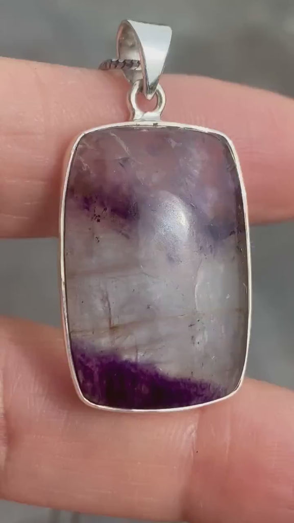 A Rare Blue John and Silver Pendant.