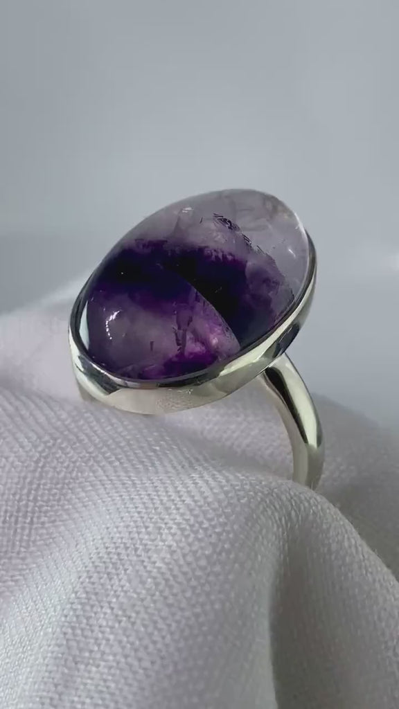 An Extremely Rare Blue John and Silver Ring