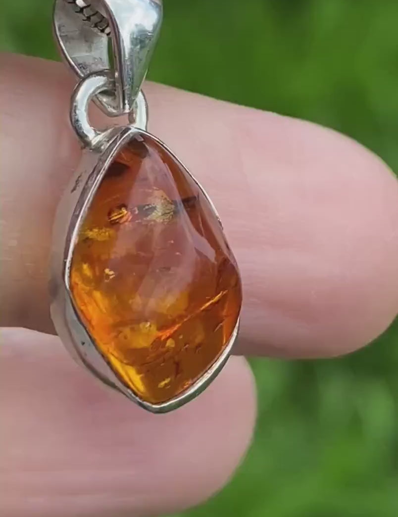 Baltic Amber Sterling Silver Pendant