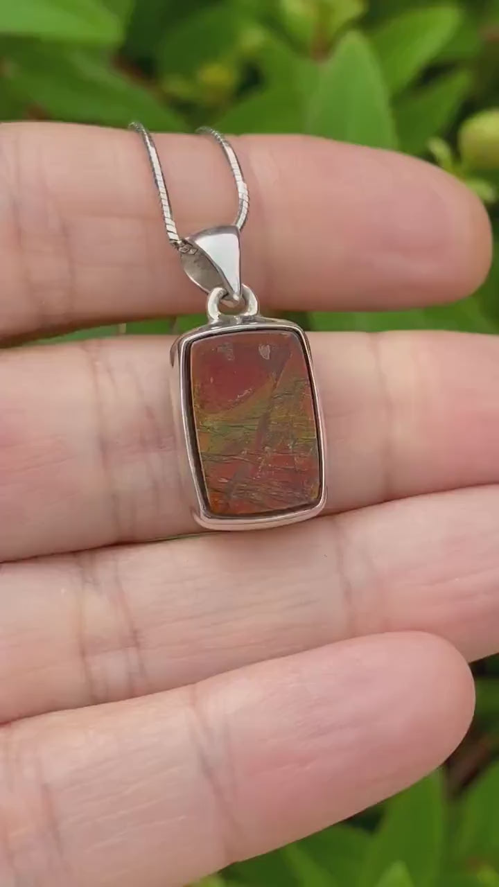 Ammolite Silver Pendant