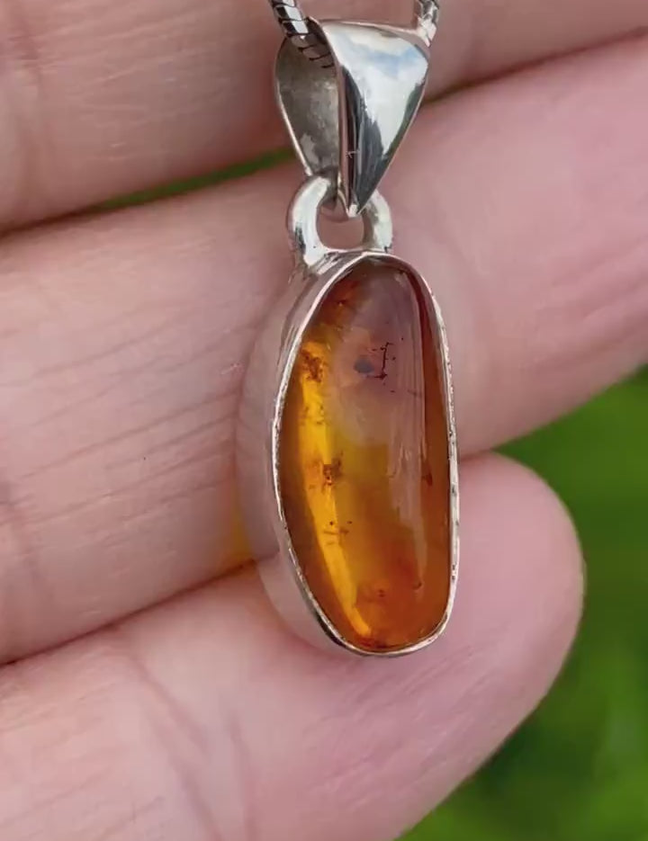 Baltic Amber Sterling Silver Pendant