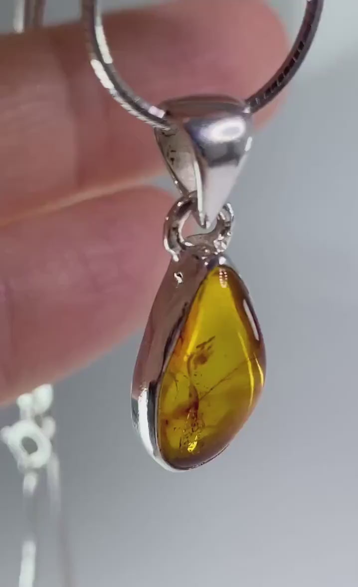 Baltic Amber Sterling Silver Pendant