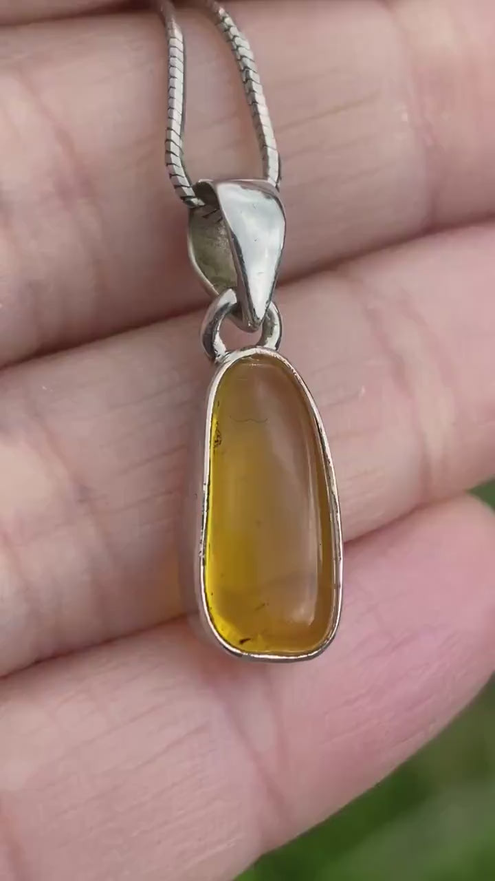 Baltic Amber Sterling Silver Pendant