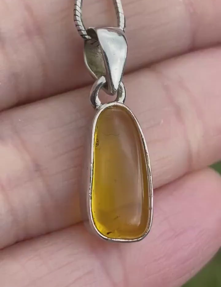 Baltic Amber Sterling Silver Pendant