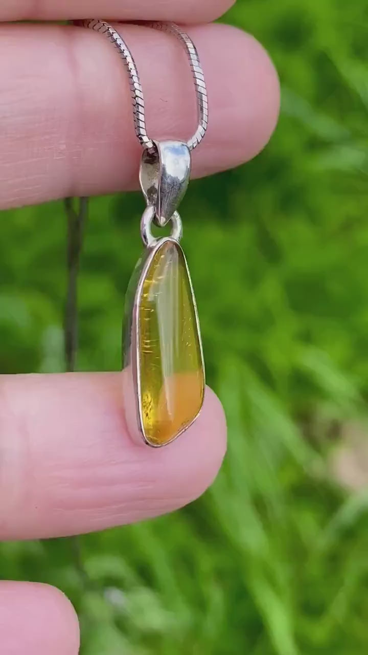 Baltic Amber Sterling Silver Pendant