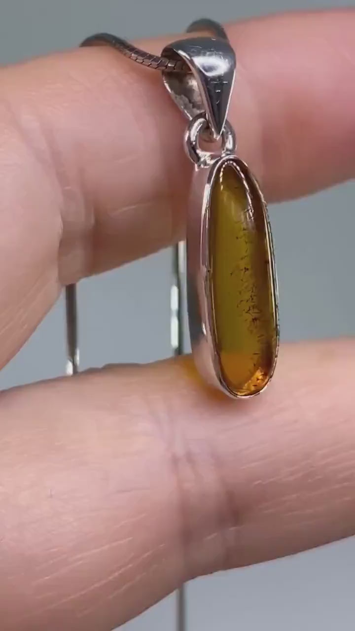 Baltic Amber Sterling Silver Pendant