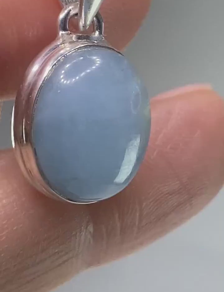 High Quality  Natural Aquamarine and Silver Pendant