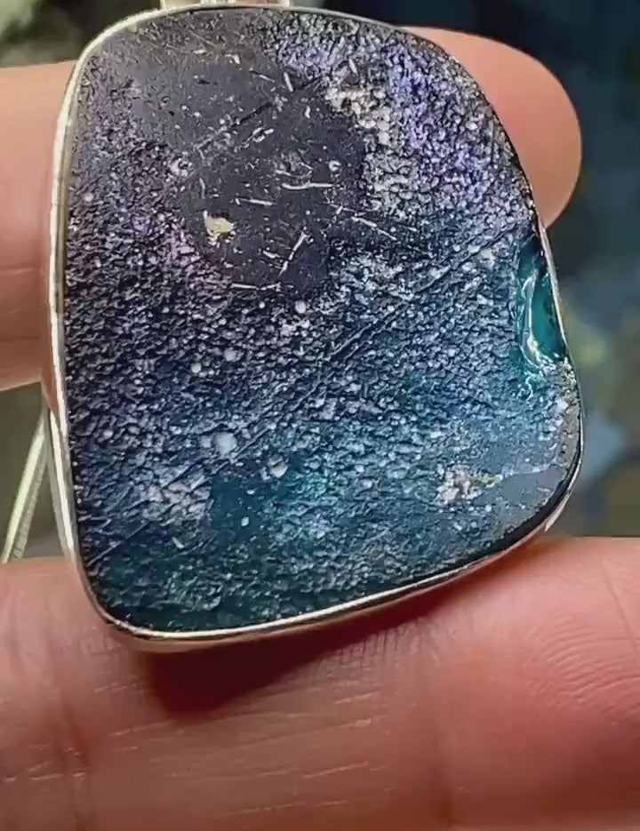Ancient Roman Glass and Silver Pendant