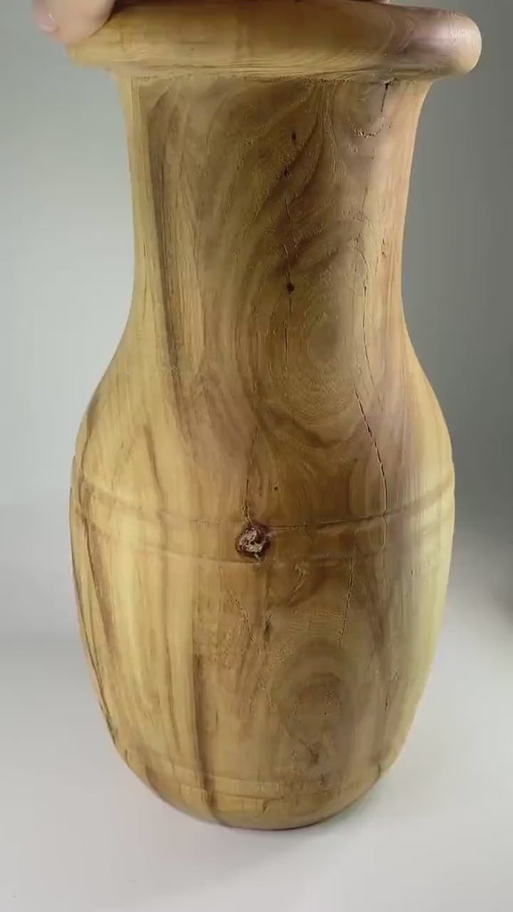 Scandinavian Ash Wood Vase